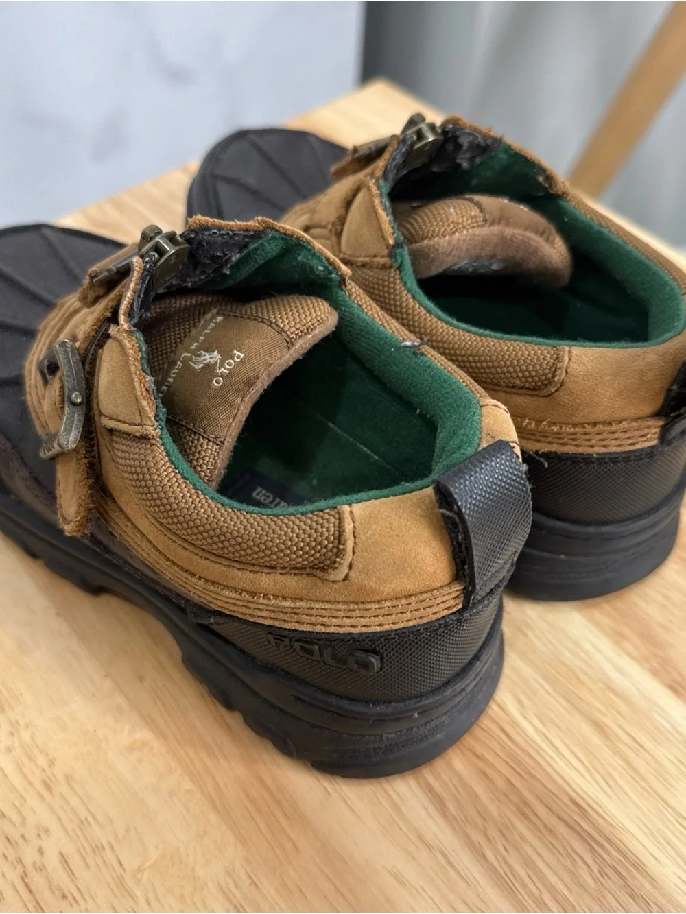 Polo Ralph Lauren Chocolate/Tan Hiking Duck Snow Boots Size 12 Kids